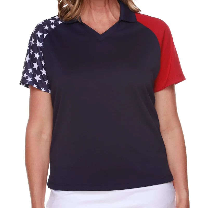 Women's Made in USA Patriotic Tech Polo Shirt