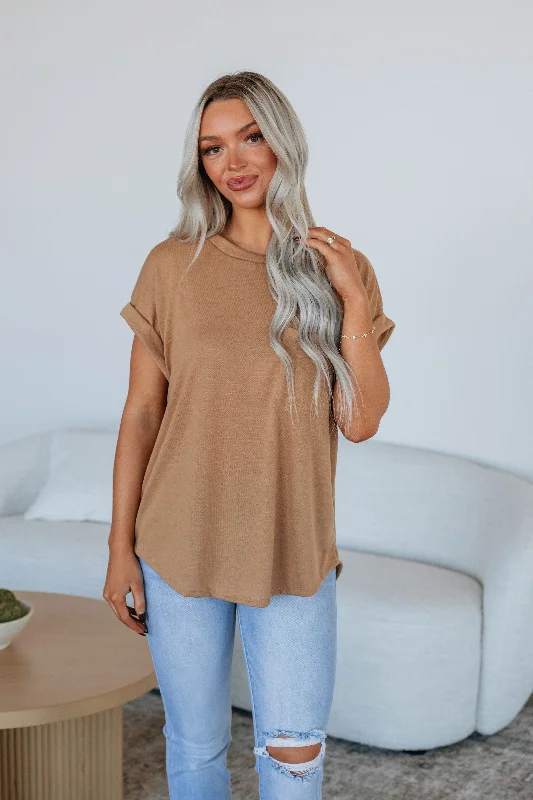 Jaimie Basic Tee - Camel