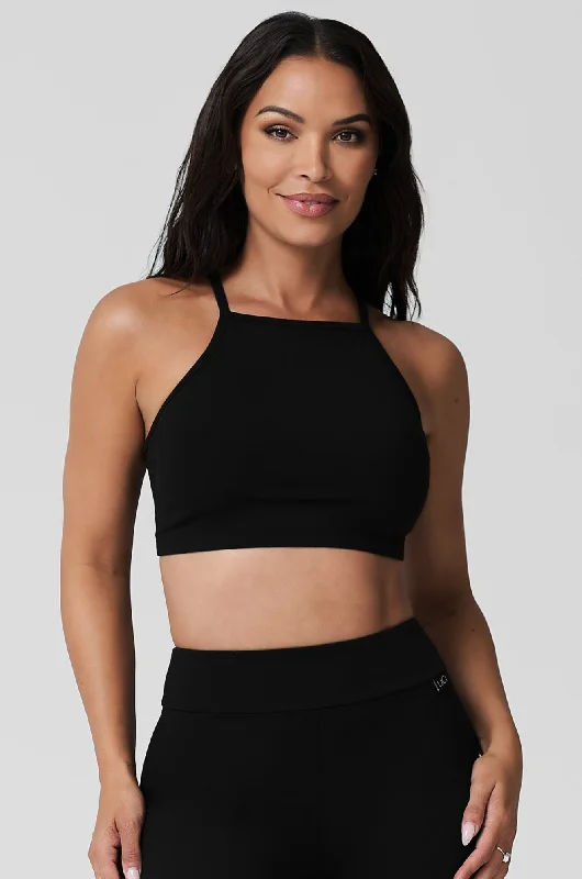 Black Criss Cross Crop Top