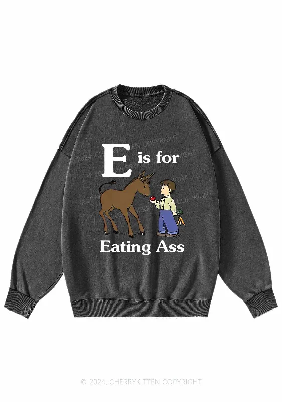 E Is For Eating Axx Y2K Washed Sweatshirts Cherrykitten