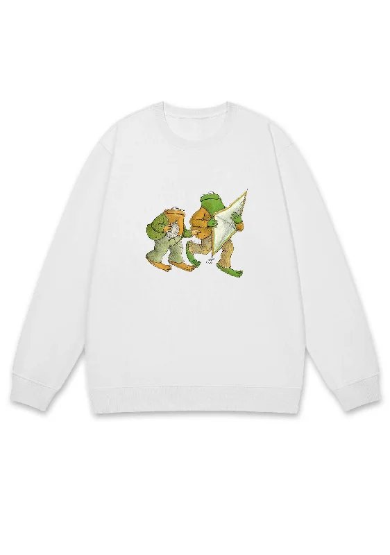 Frog Flying The Kite Y2K Sweatshirt